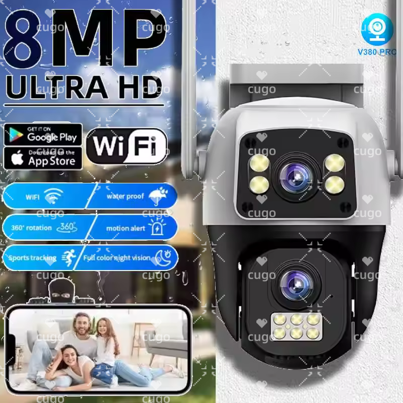 Home Cinema Screen - 8MP 4K WIFI IP Camera PTZ