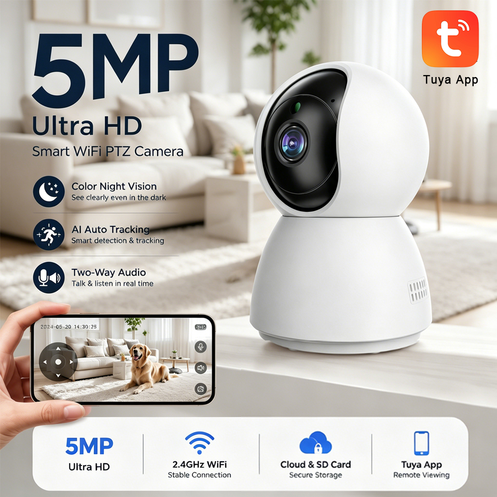 Home Cinema Sony - Indoor 5MP WiFi PTZ Camera Tuya