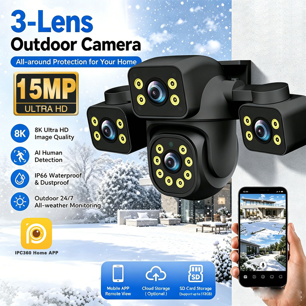 Home Cinema Sony - 8K 15MP Security WIFI Camera Three