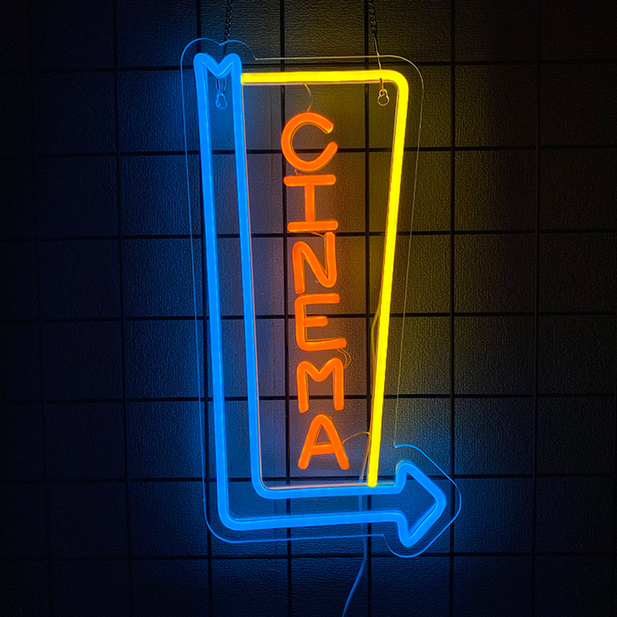 Home Cinema Wall Lights - Cinema Neon Sign For Wall Decor,Light