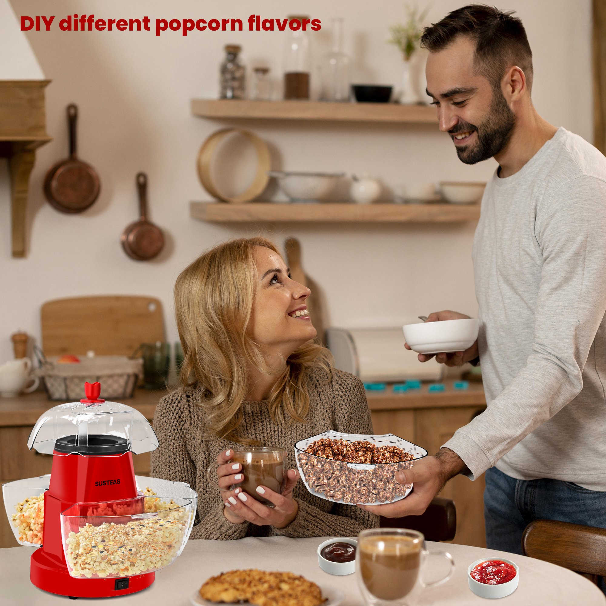 1200W Electric Hot Air Popcorn - Popcorn Machine Home reseña y precio