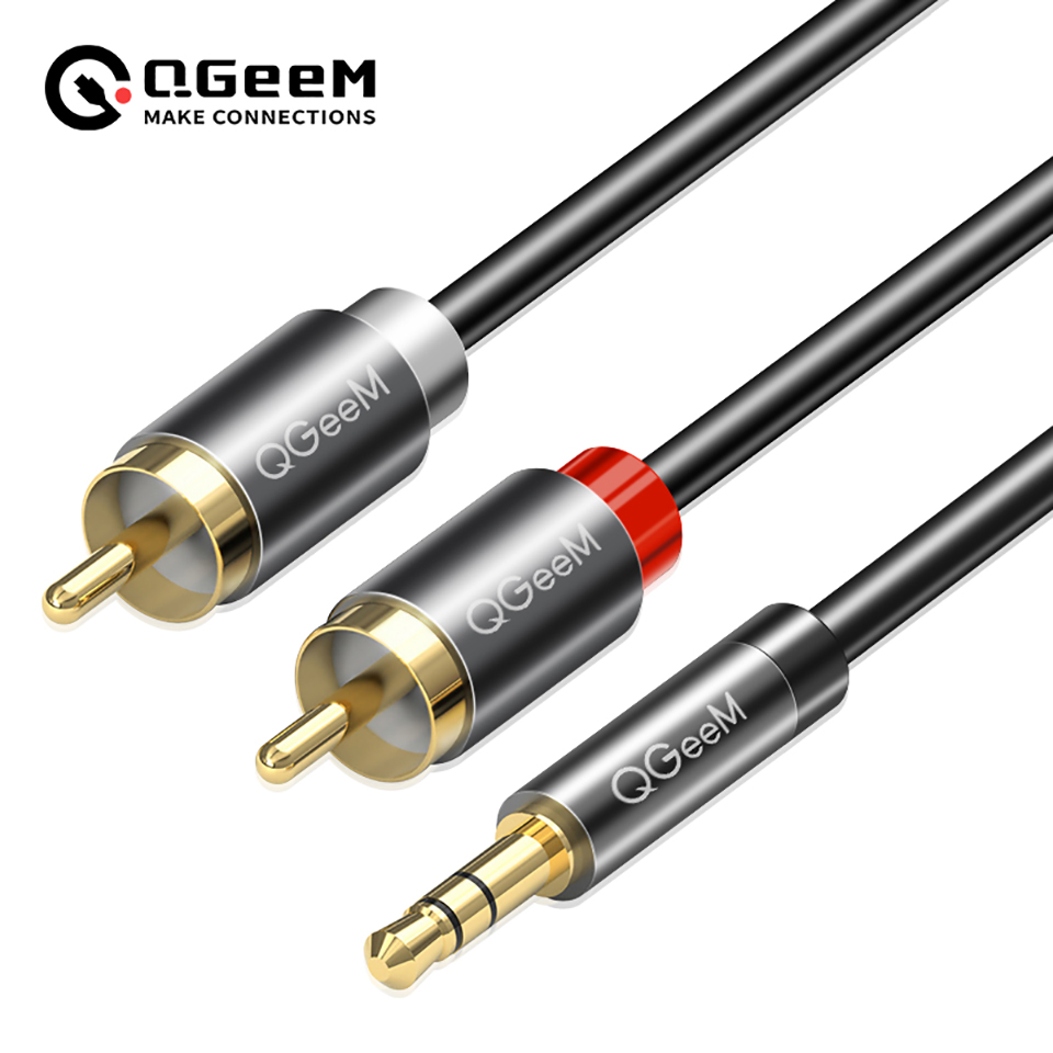 QGeeM RCA Cable 2RCA to 3.5 Au - Genius Home Cinema reseña y precio