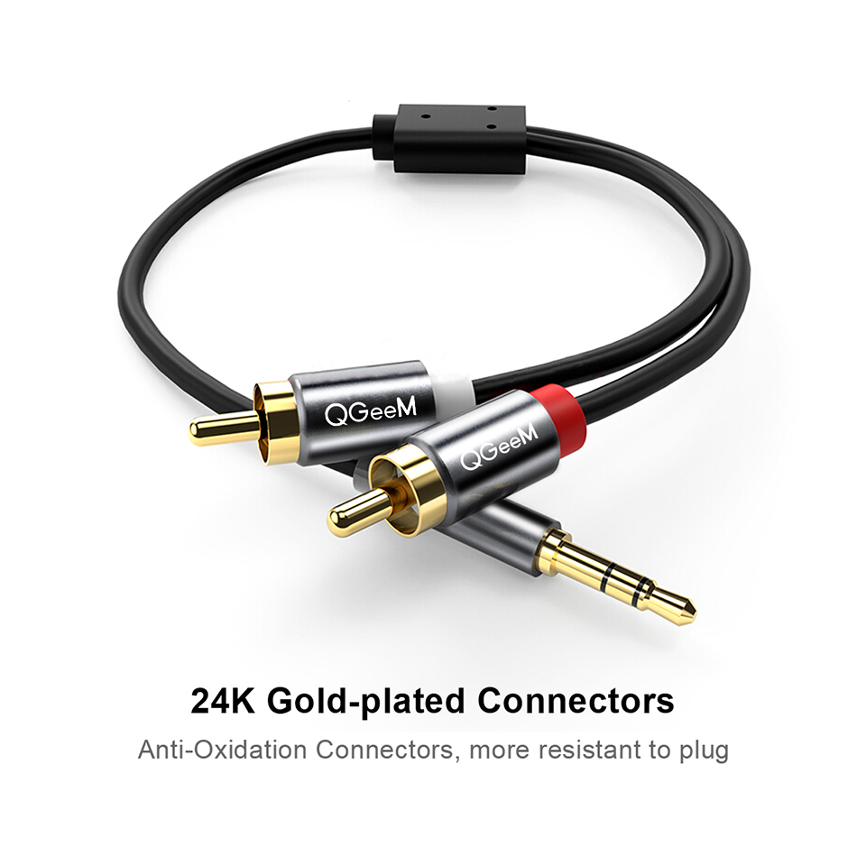 QGeeM RCA Cable 2RCA to 3.5 Au - Genius Home Cinema reseña y precio