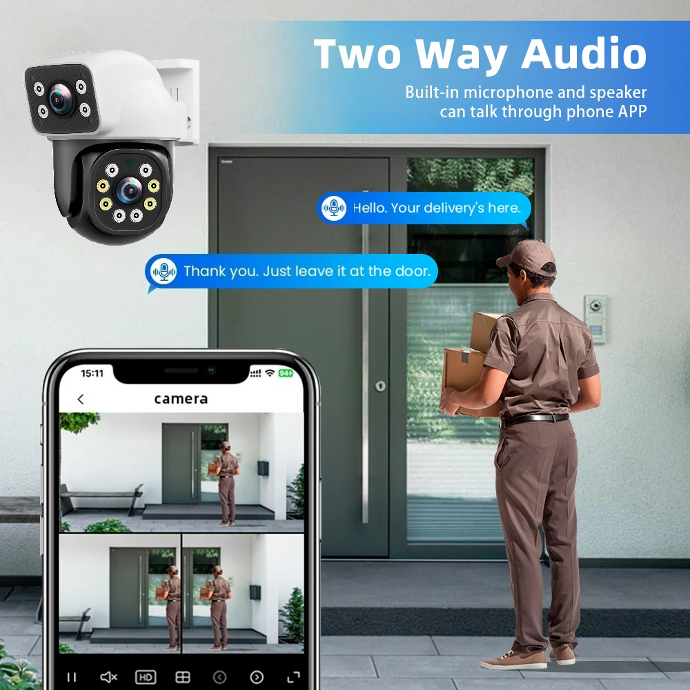 4K Dual Lens Wifi PTZ Camera 8 - Home Cinema Sony reseña y precio