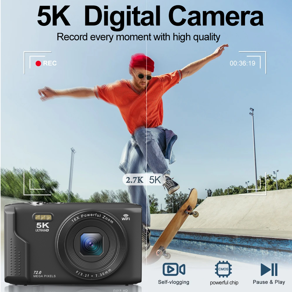 Ourlife Compact Digital Camera - Vintage Home Cinema reseña y precio