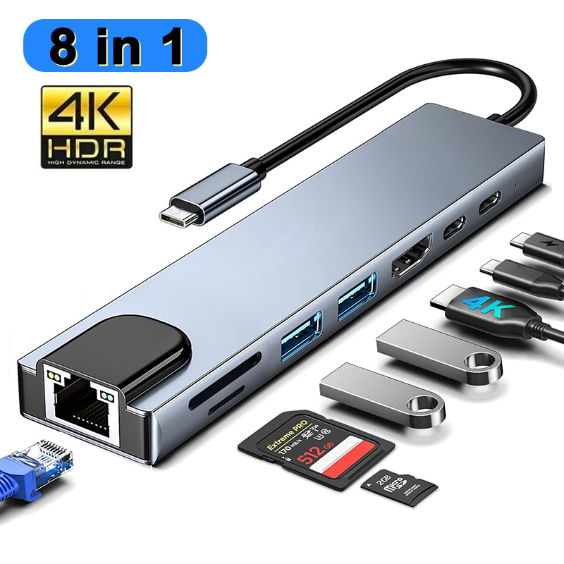 8 In 1 USB Type C Hub for MacB - Home Cinema Usb reseña y precio