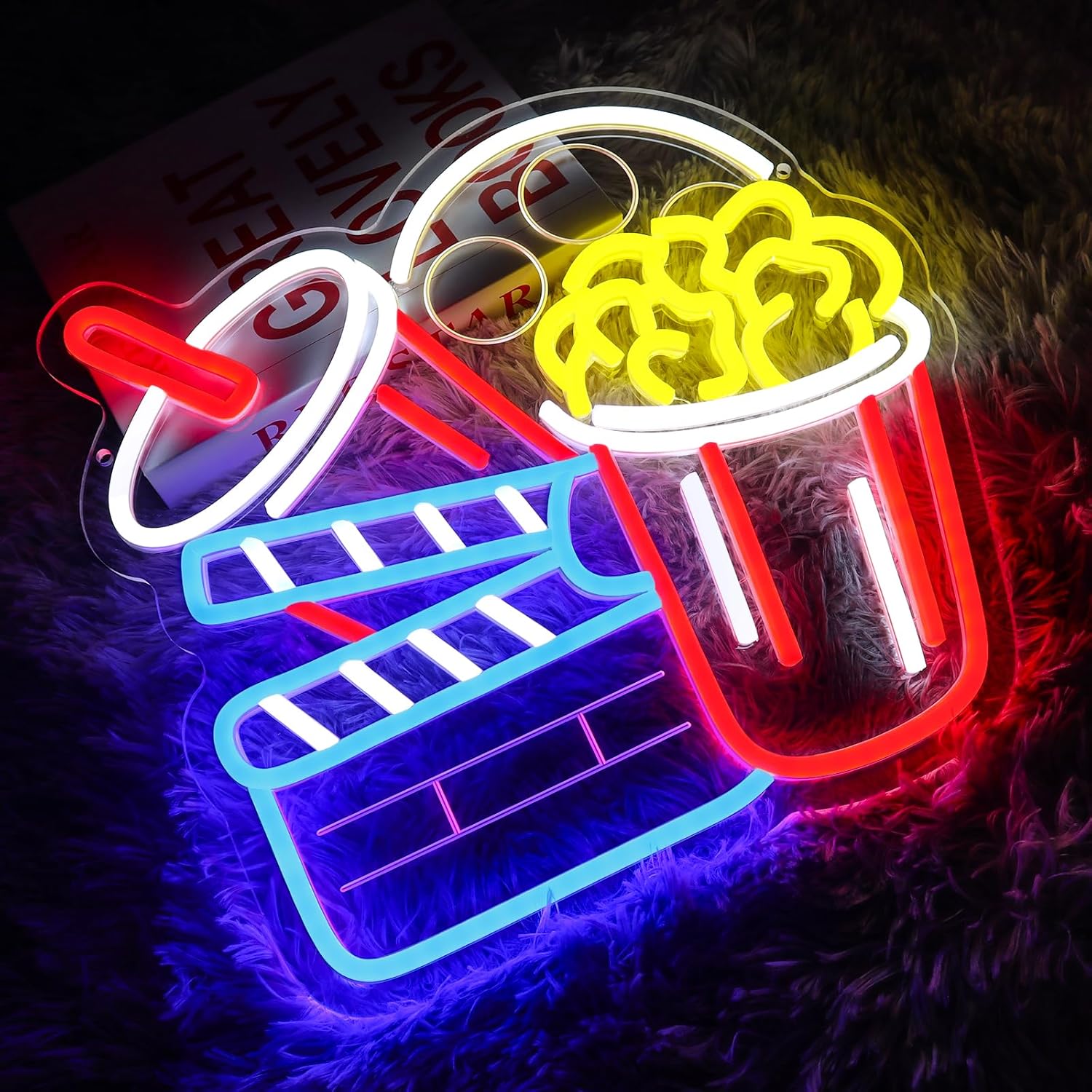 Cinema Neon Sign Art Wall Ligh - Home Cinema Wall Lights reseña y precio