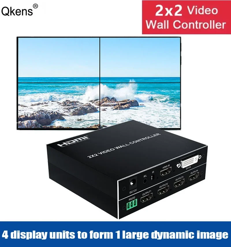 4K 1080p 2x2 Video Wall Contro - Home Cinema Screen reseña y precio