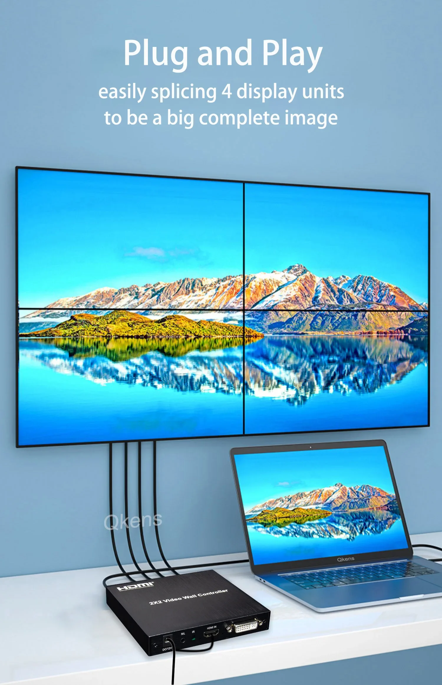 4K 1080p 2x2 Video Wall Contro - Home Cinema Screen reseña y precio
