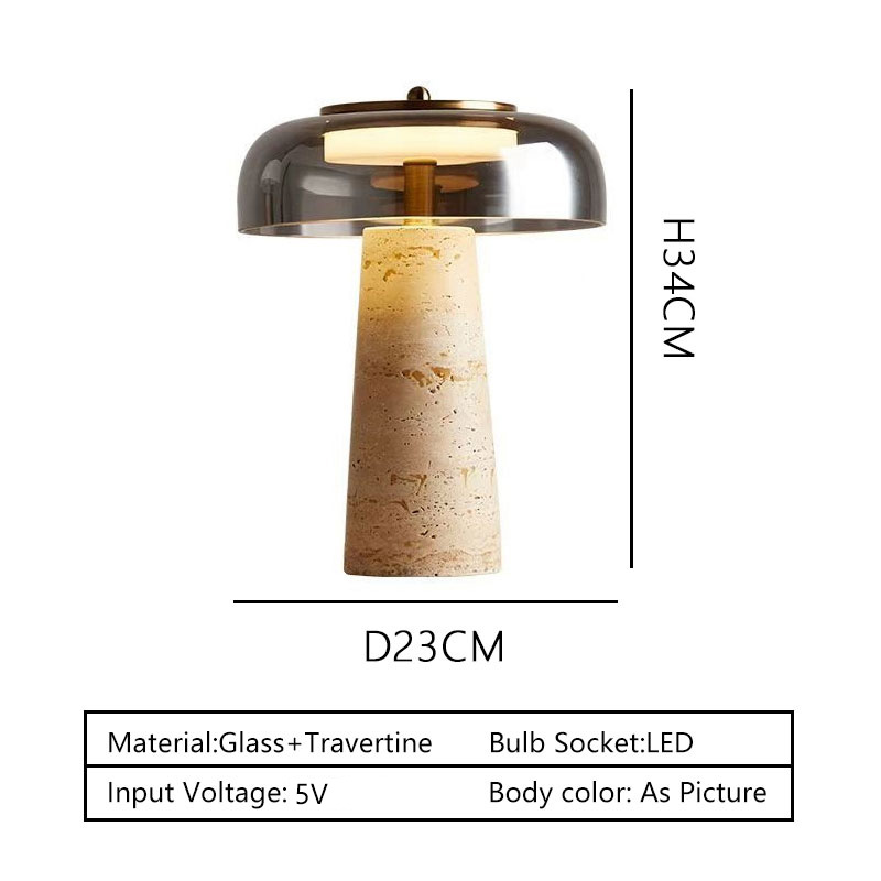 Designer Stone Base Table Lamp - Home Cinema Glasses reseña y precio