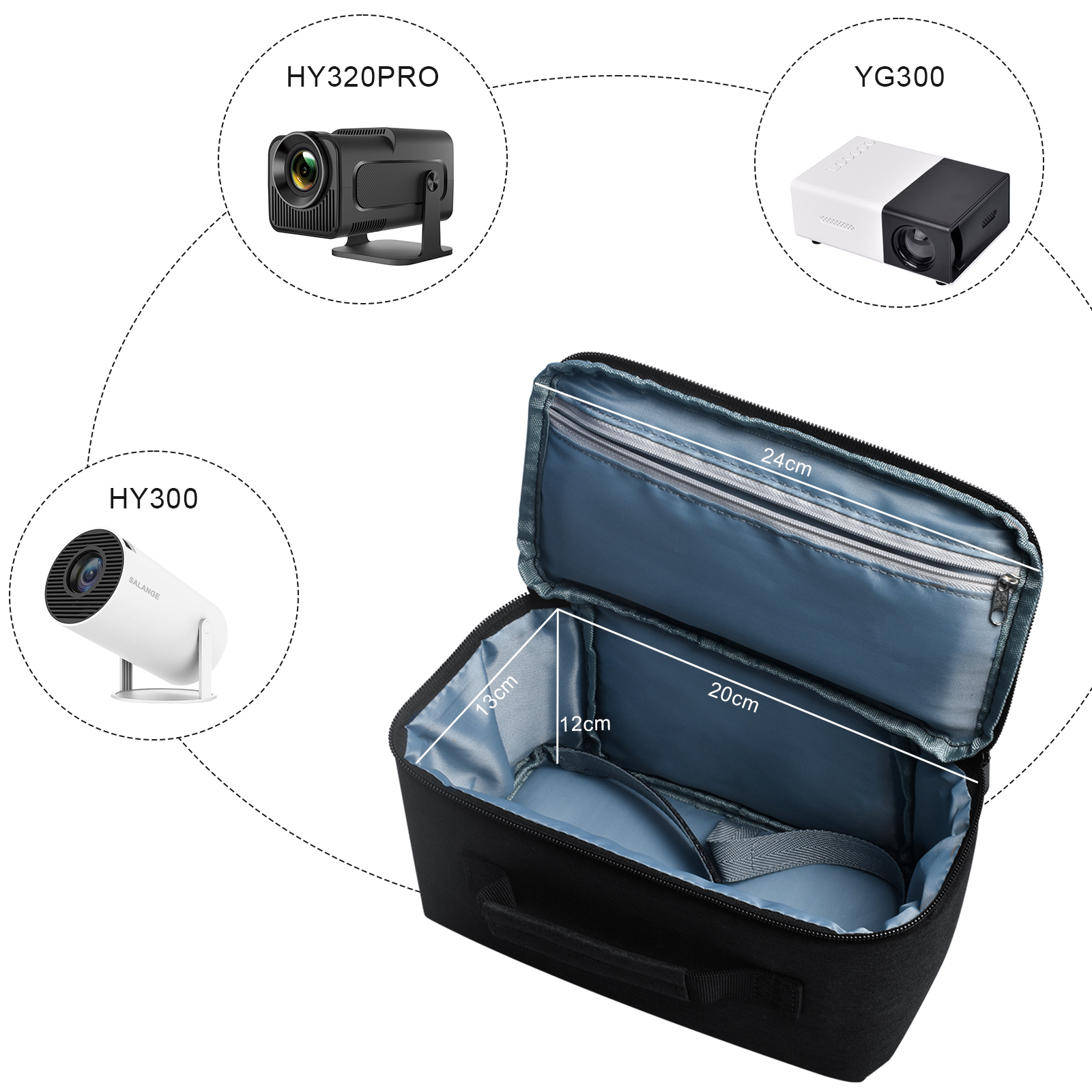 Salange Storage Case Travel Ca - Projector Carrying Bag reseña y precio
