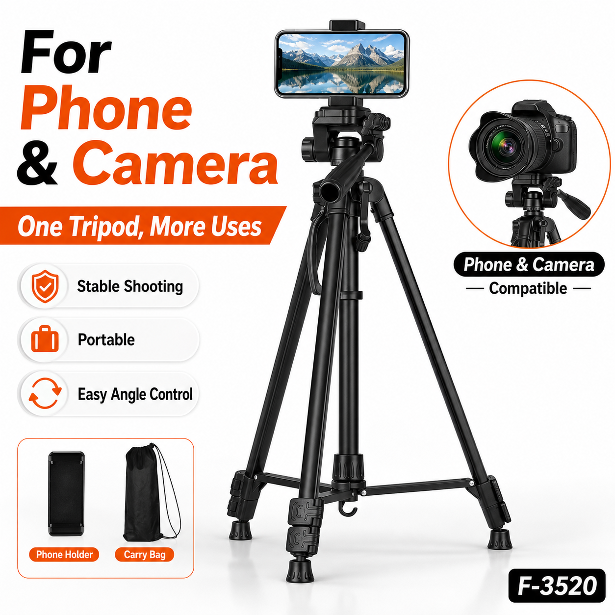 Heavy Duty Aluminum Tripod wit - Projector Carrying Bag reseña y precio