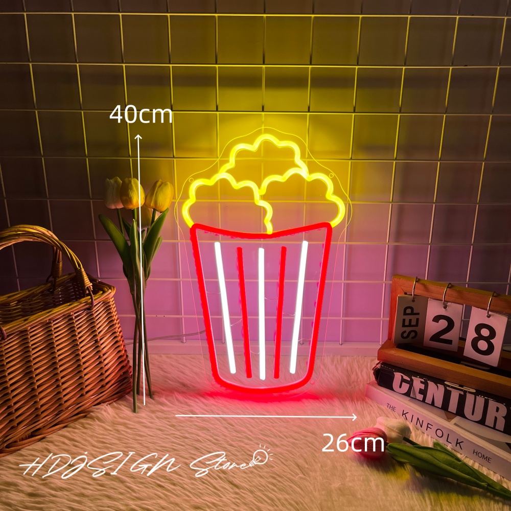 Neon Sign Popcorn Led Lighting - Home Cinema Wall Lights reseña y precio