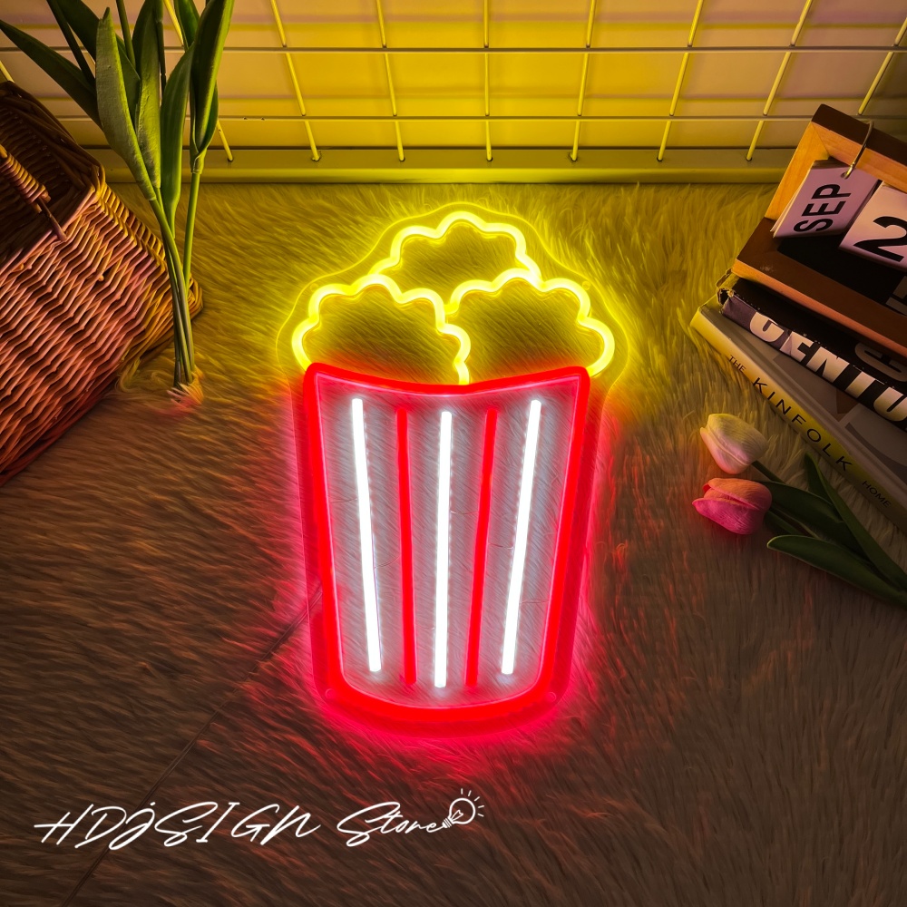 Neon Sign Popcorn Led Lighting - Home Cinema Wall Lights reseña y precio