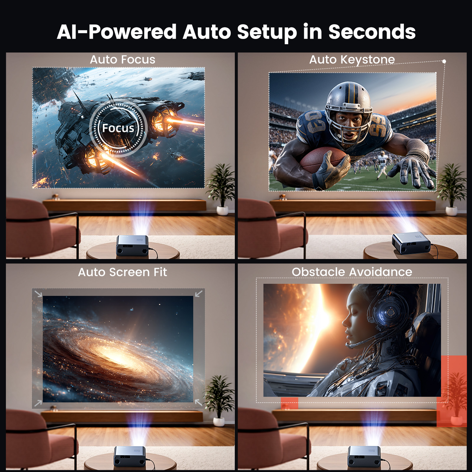 WIMIUS 1200 ANSI Projector 4K  - Video Home Cinema reseña y precio