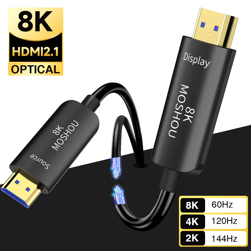 MOSHOU 8K Optical Fiber HDMI 2 - Hdmi Arc Cable reseña y precio