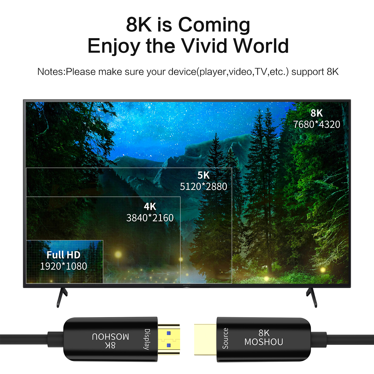 MOSHOU 8K Optical Fiber HDMI 2 - Hdmi Arc Cable reseña y precio