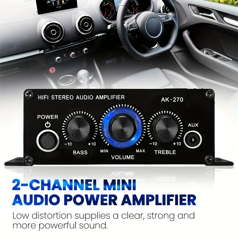 AK-270 HiFi Stereo Amplifier 4 - Genius Home Cinema reseña y precio