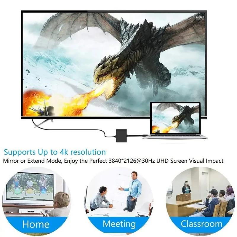 USB-C To HDMI-compatible 3 In  - Home Cinema Usb reseña y precio