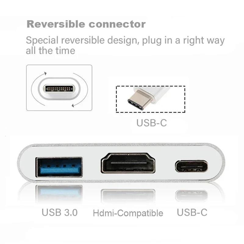 USB-C To HDMI-compatible 3 In  - Home Cinema Usb reseña y precio