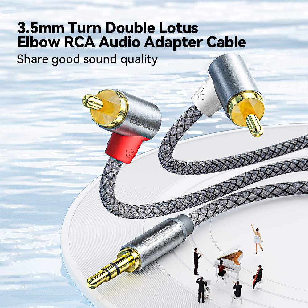 Essager 90 ° Angle RCA Audio S - Genius Home Cinema reseña y precio