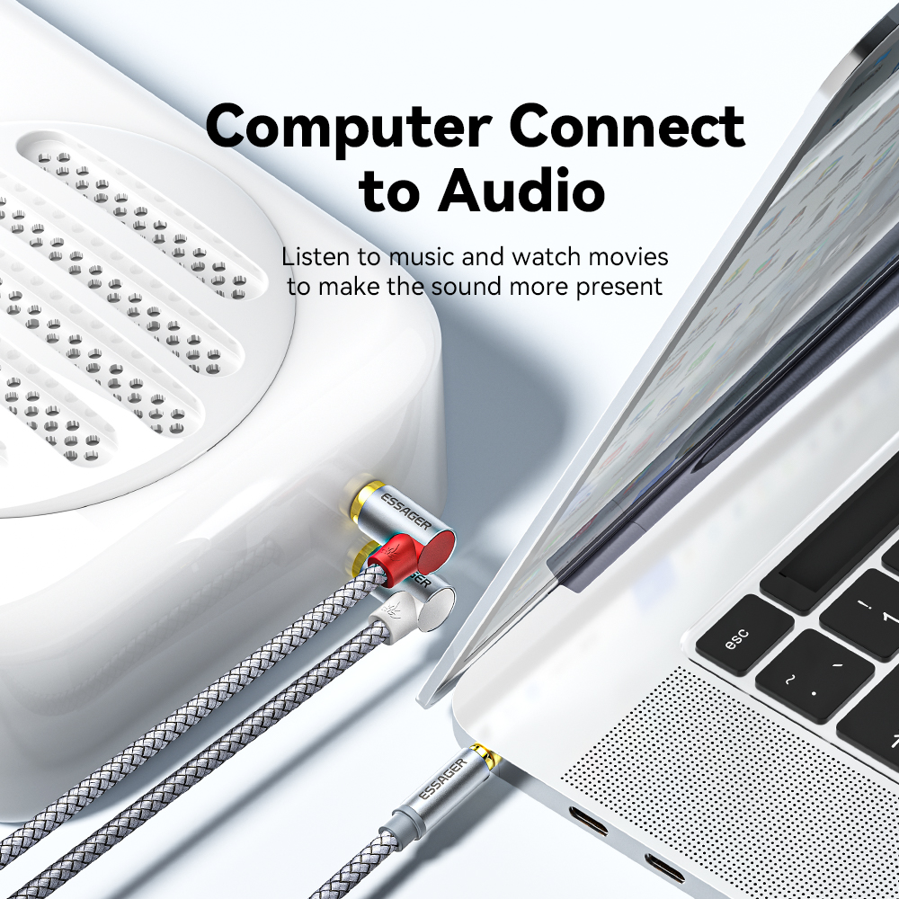 Essager 90 ° Angle RCA Audio S - Genius Home Cinema reseña y precio