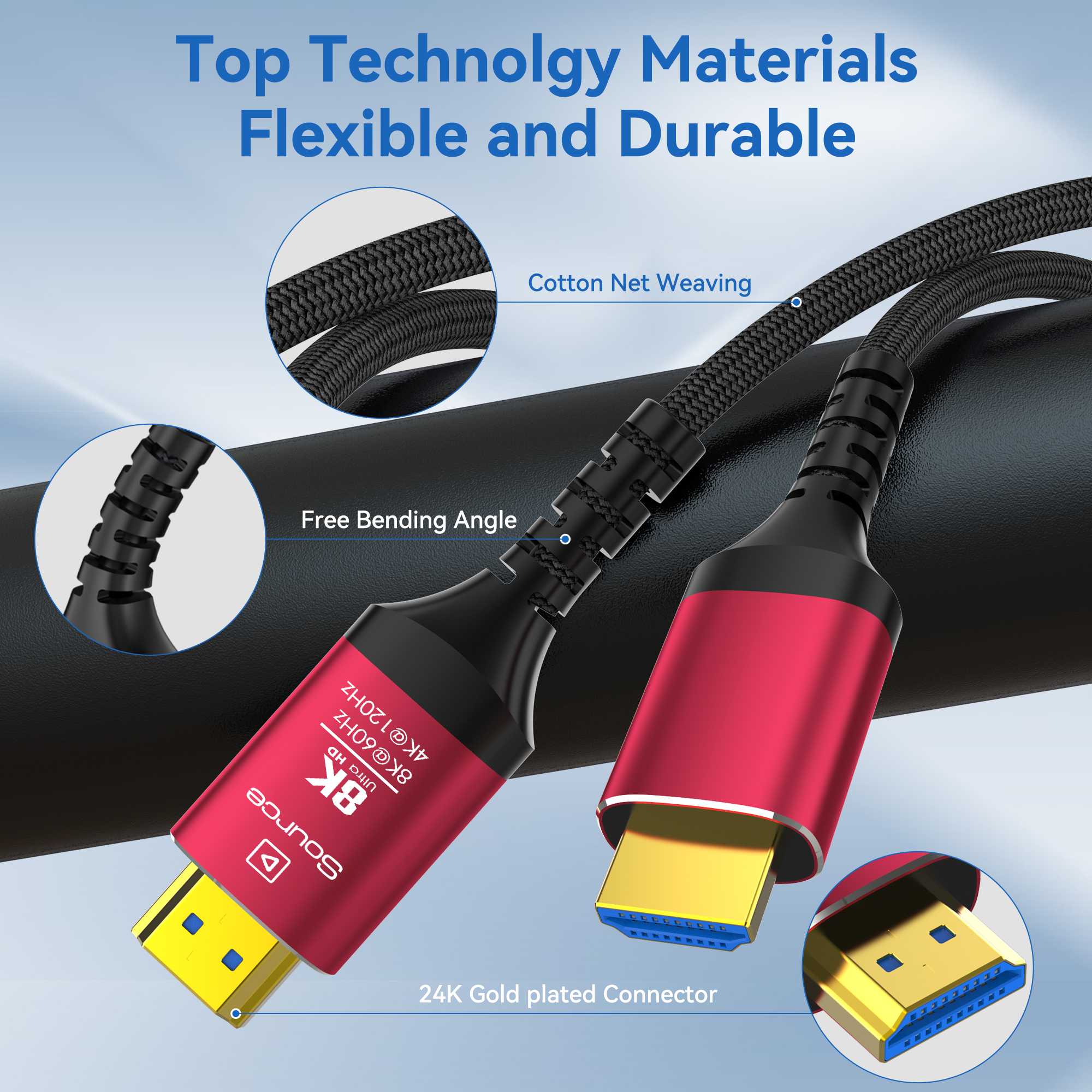 8K HDMI 2.1 Fiber Optic Cable  - Hdmi Arc Cable reseña y precio