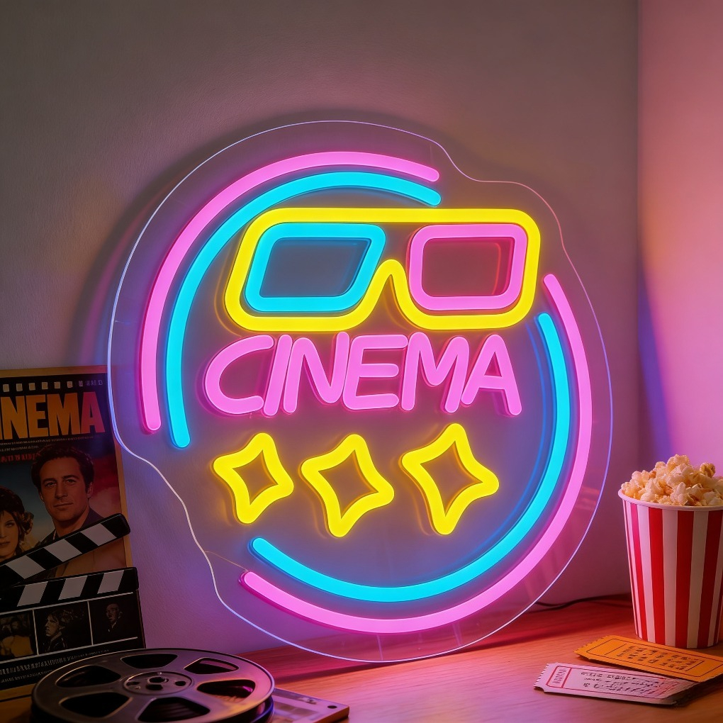 Cinema 3D Glasses LED Neon Lig - Home Cinema Wall Lights reseña y precio