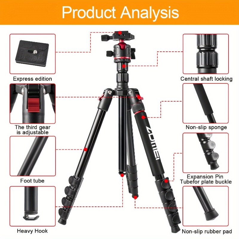 ZOMEI 78.7-inch/200cm Heavy-du - Projector Carrying Bag reseña y precio