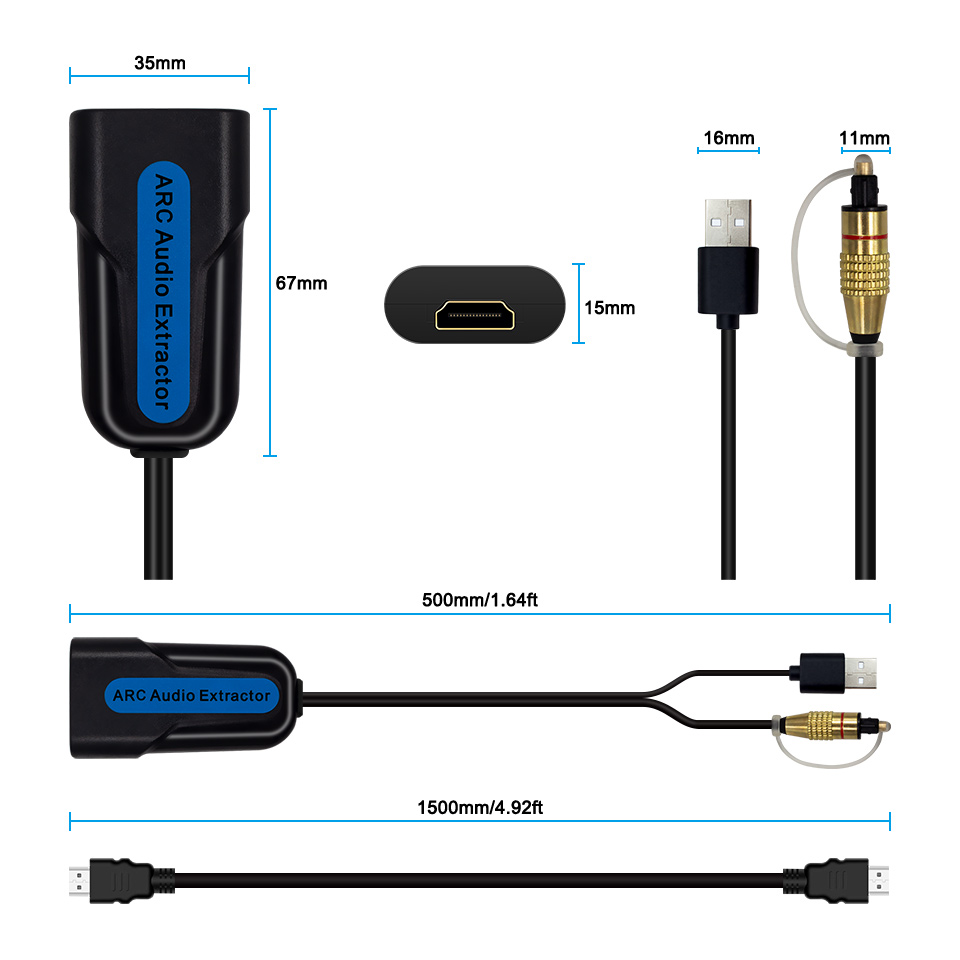 HDMI ARC eARC Audio Extractor  - Hdmi Arc Cable reseña y precio