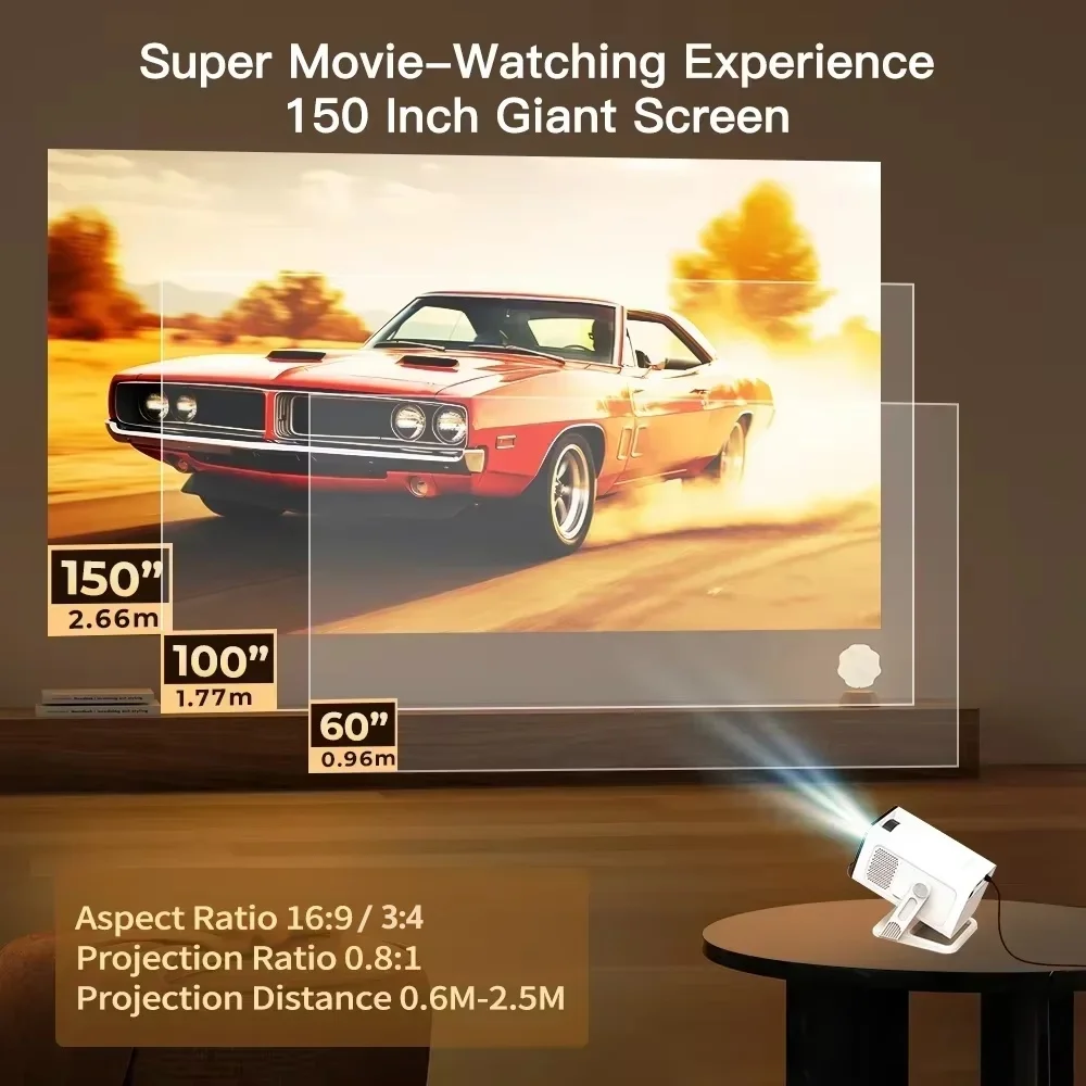 Mini Projector with Wifi6 and  - Video Home Cinema reseña y precio