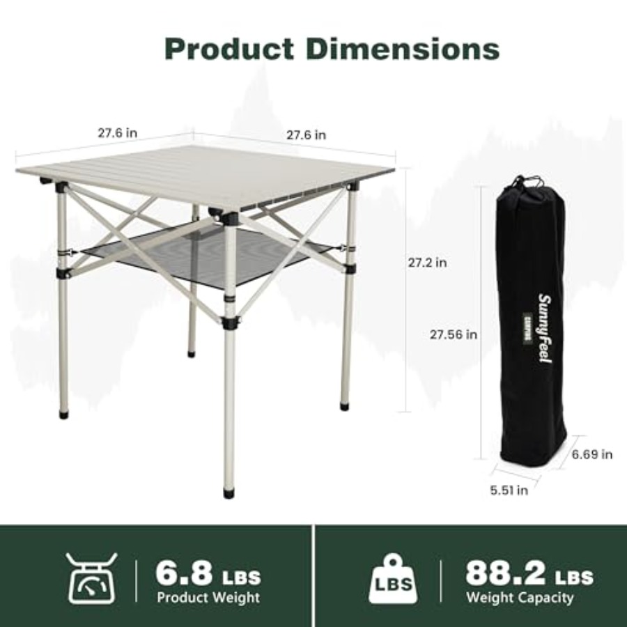 Aluminum Folding Table for Cam - Projector Carrying Bag reseña y precio