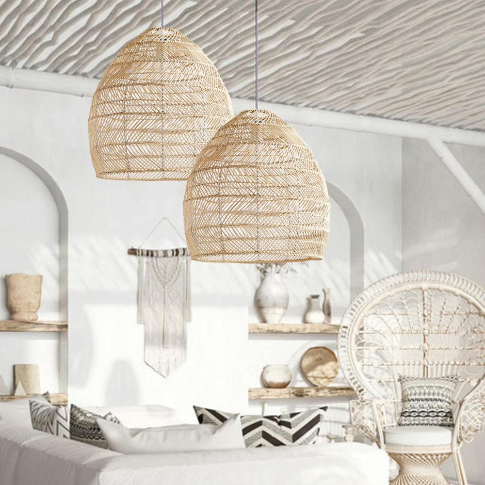 Rattan Woven Pendant Light Sha - Home Cinema Glasses reseña y precio