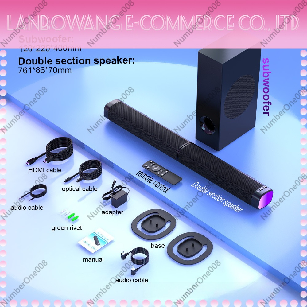 2.1 Channel Soundbar Bluetooth - Home Cinema Wall Lights reseña y precio