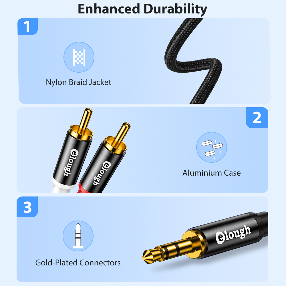 Elough RCA Cable AUX RCA Speak - Genius Home Cinema reseña y precio