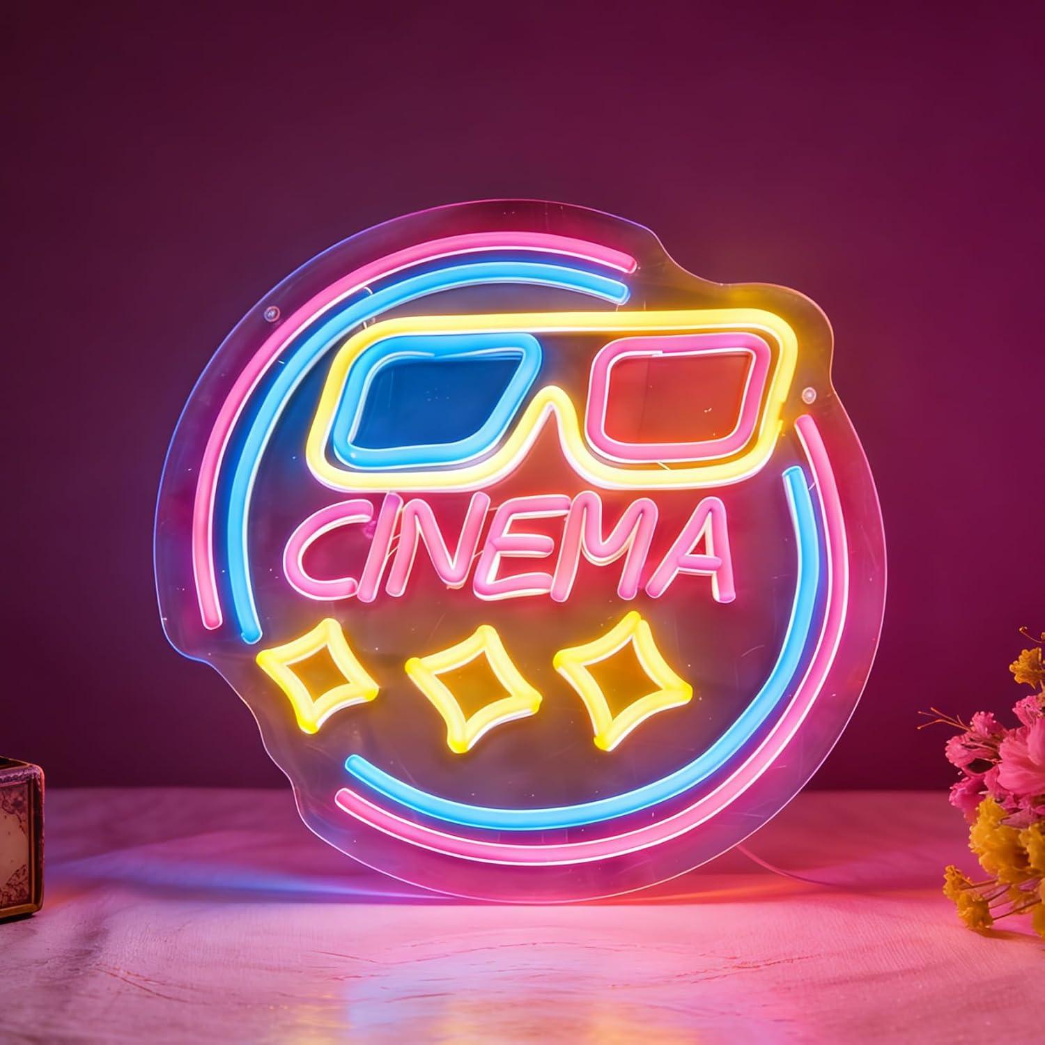 Cinema Neon Sign USB Dimmable  - Home Cinema Wall Lights reseña y precio