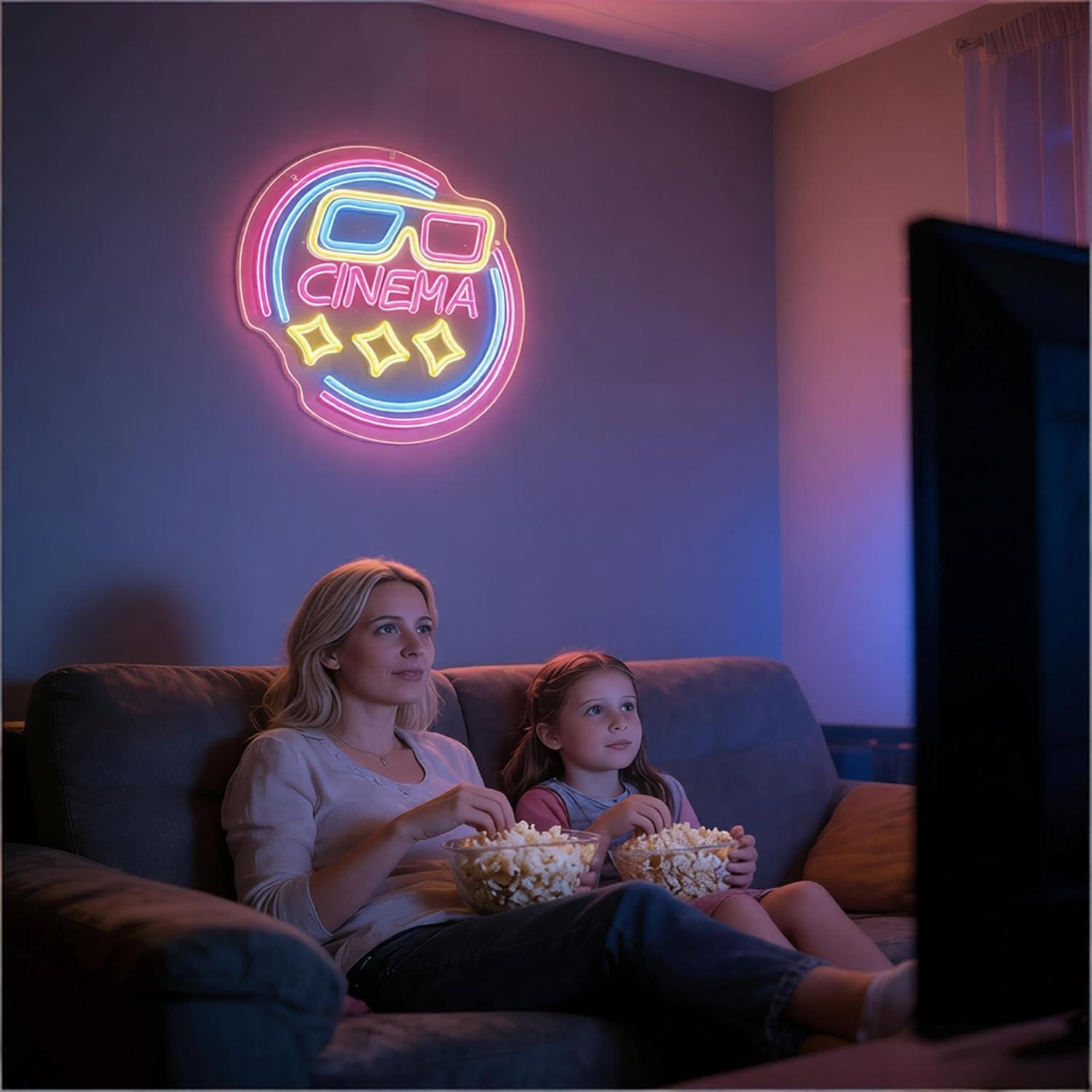 Cinema Neon Sign USB Dimmable  - Home Cinema Wall Lights reseña y precio