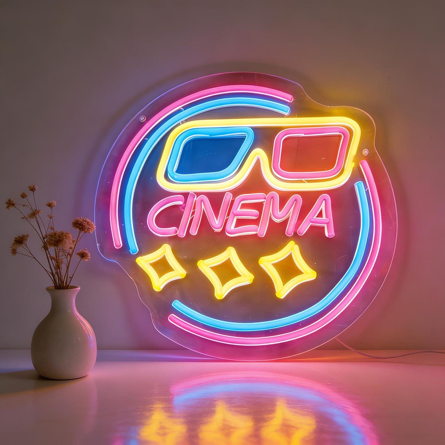 Cinema Neon Sign USB Dimmable  - Home Cinema Wall Lights reseña y precio