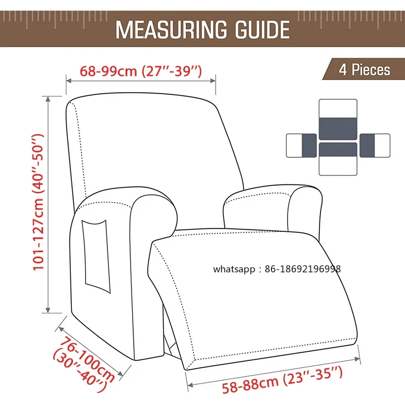 Jacquard Stretch Recliner Sofa - Recliner Sofa Cover reseña y precio