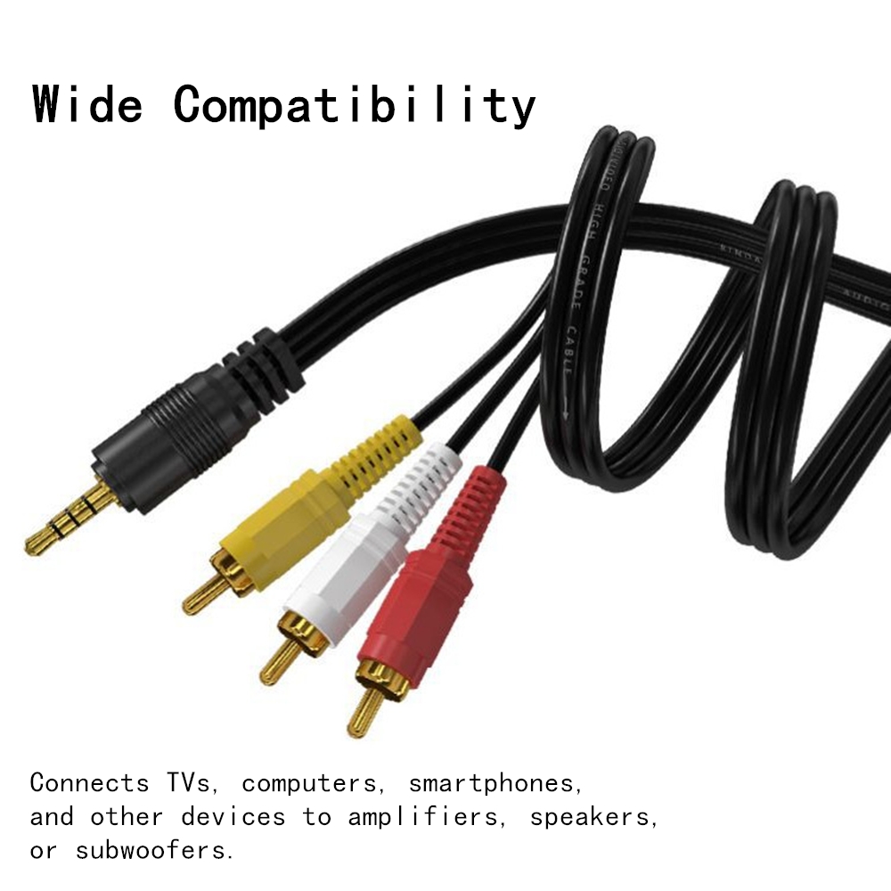3.5mm to 3 RCA Audio Video Cab - Genius Home Cinema reseña y precio