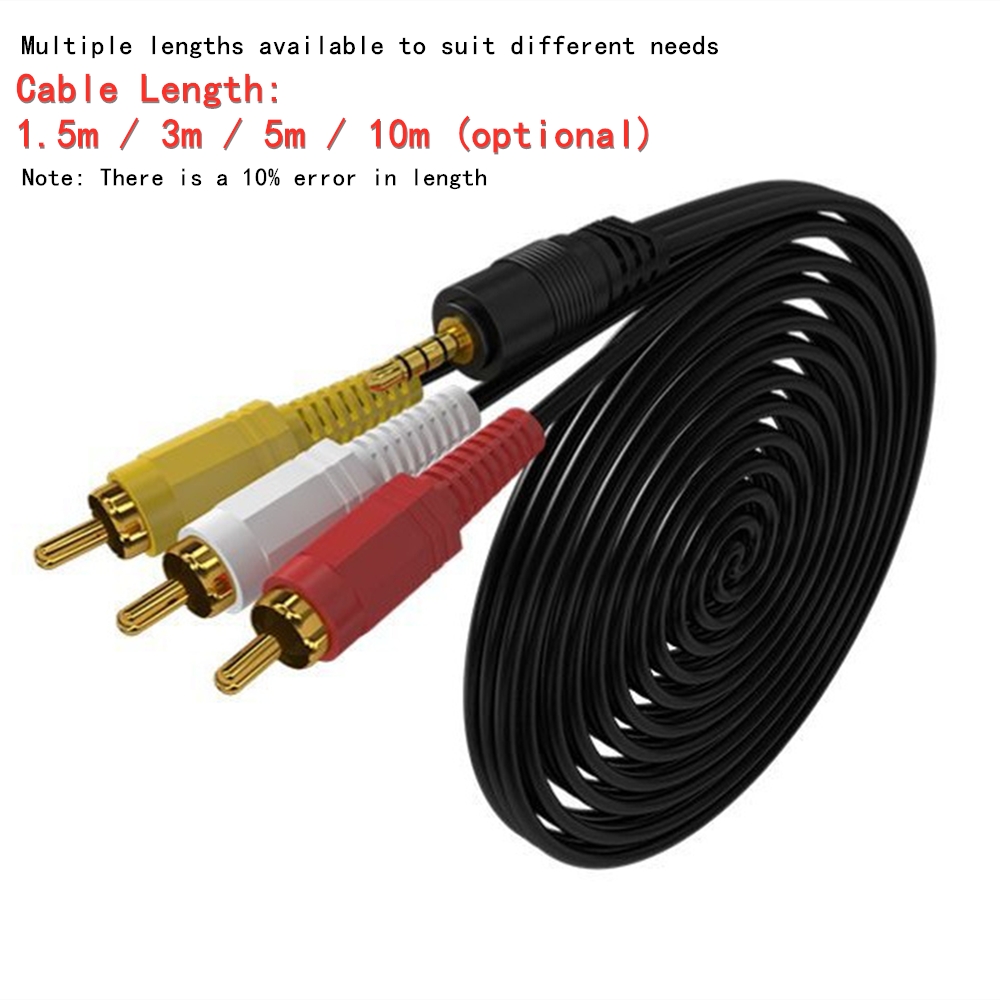 3.5mm to 3 RCA Audio Video Cab - Genius Home Cinema reseña y precio