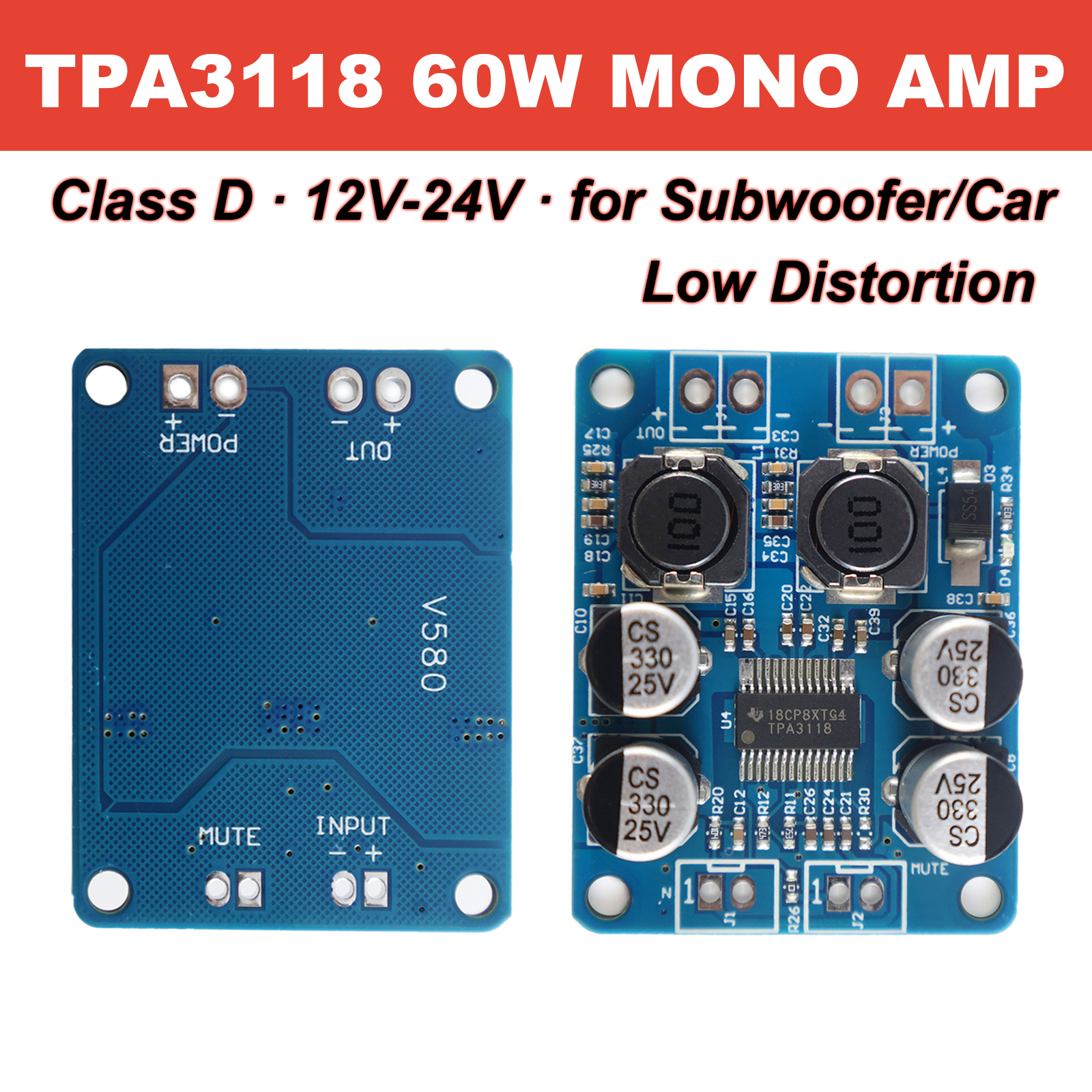 TPA3118 60W Mono Class D Digit - Genius Home Cinema reseña y precio