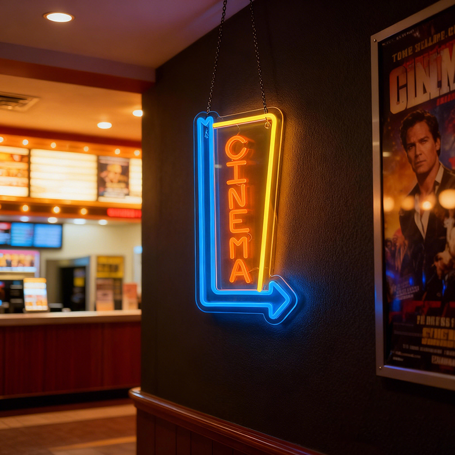 Cinema Neon Sign For Wall Deco - Home Cinema Wall Lights reseña y precio