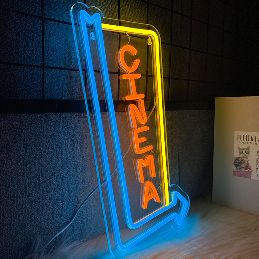 Cinema Neon Sign For Wall Deco - Home Cinema Wall Lights reseña y precio