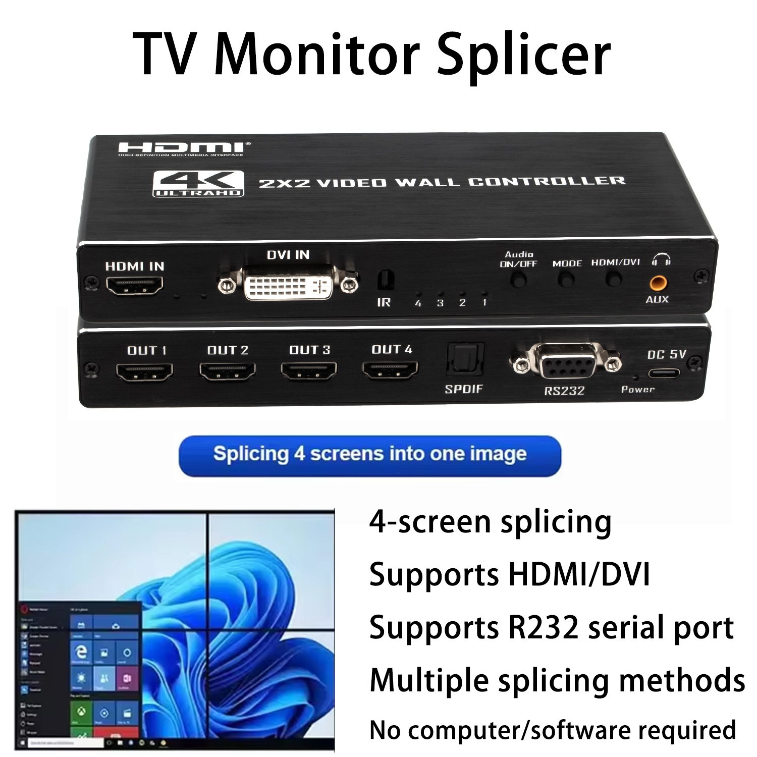 4K 2x2 Video Wall Controller T - Home Cinema Screen reseña y precio