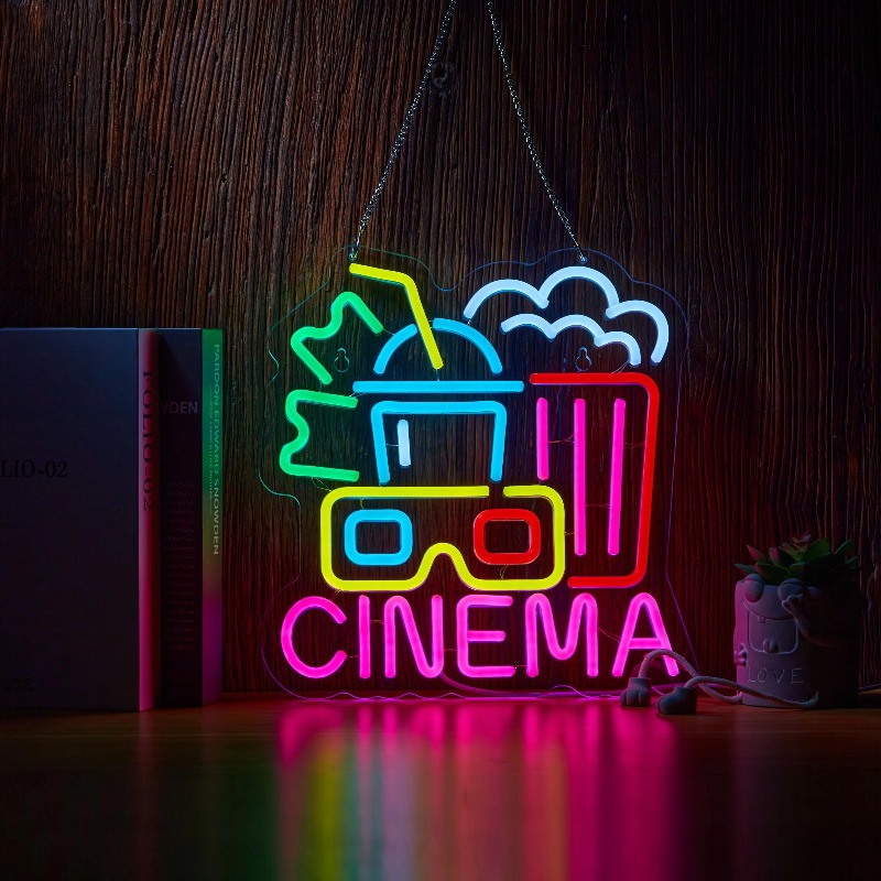 Cinema Neon Sign,Movie Time Ni - Home Cinema Wall Lights reseña y precio