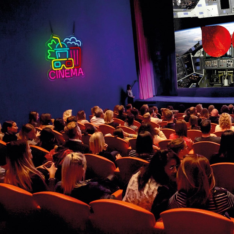 Cinema Neon Sign,Movie Time Ni - Home Cinema Wall Lights reseña y precio