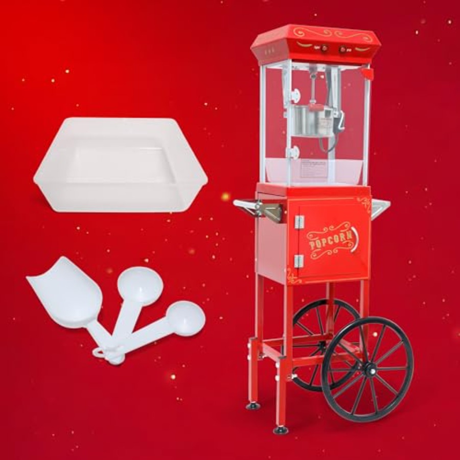 Popcorn Machine with Cart on W - Popcorn Machine Home reseña y precio