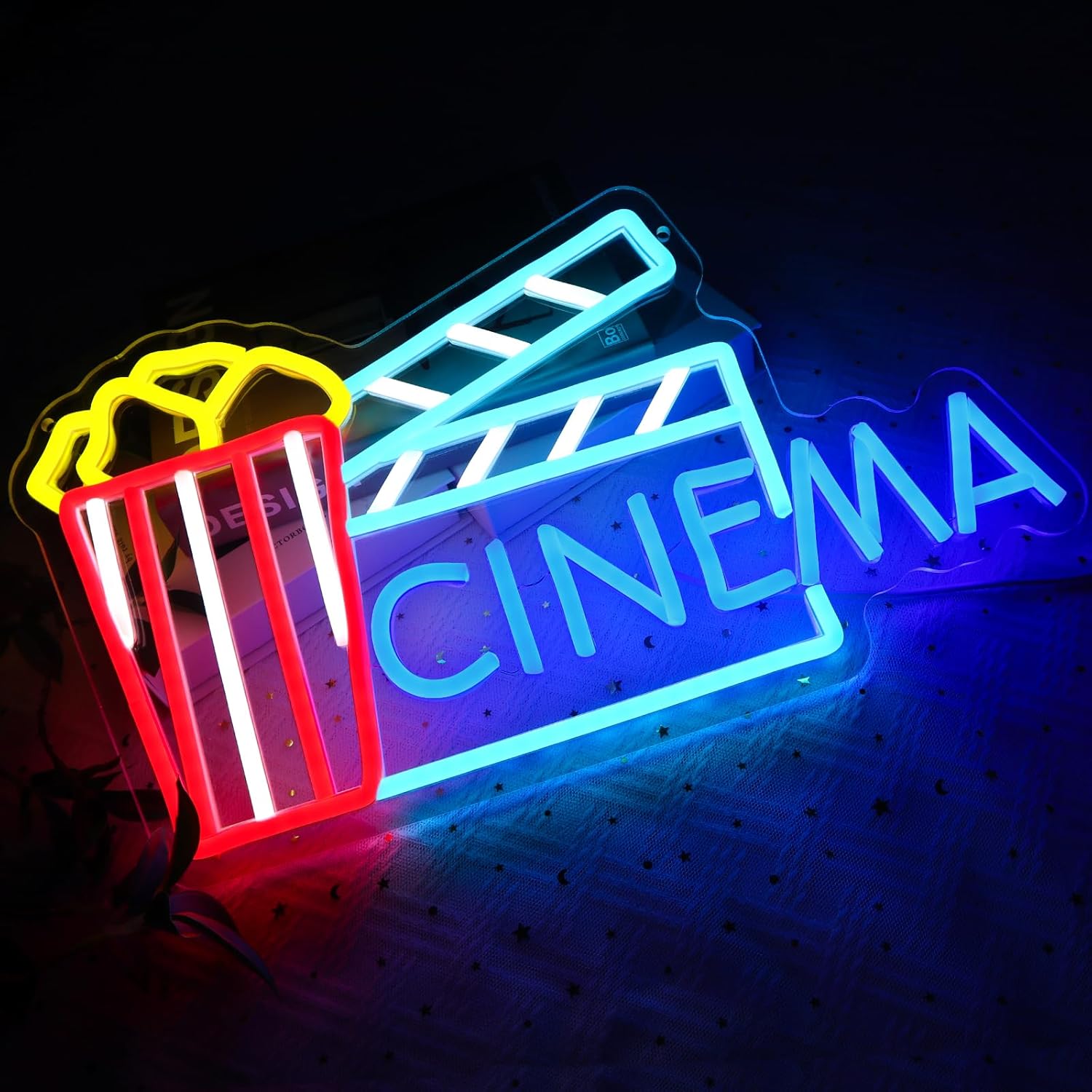 Cinema Neon Sign Art Wall Ligh - Home Cinema Wall Lights reseña y precio