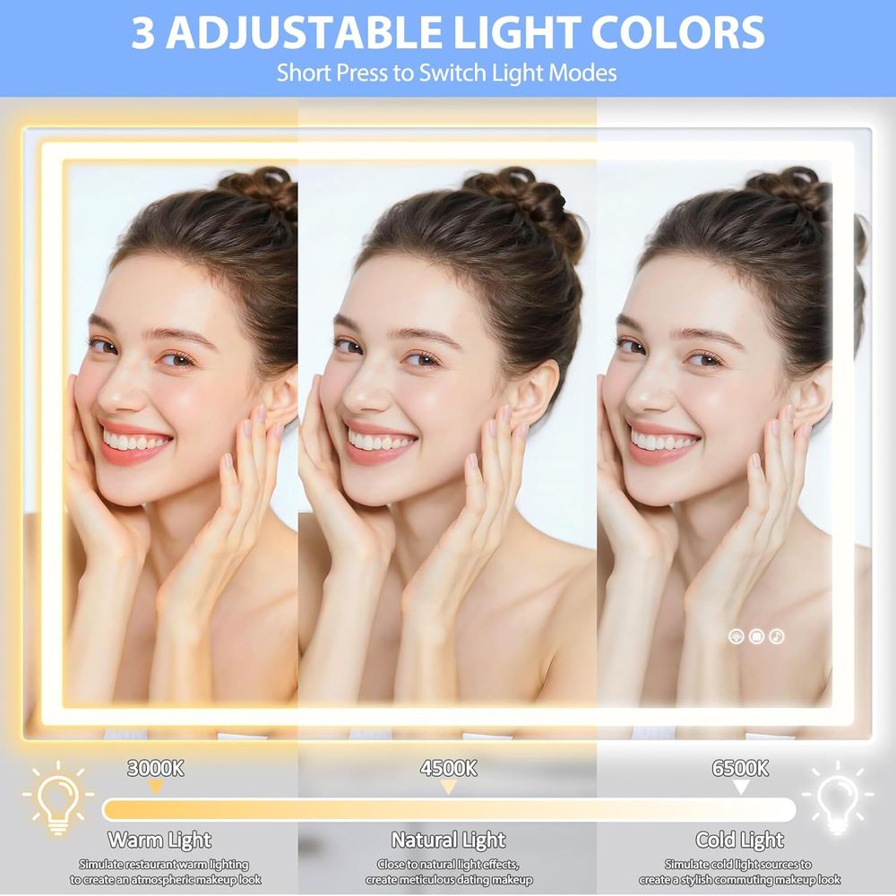 Wall-Mounted LED Vanity Mirror - Wall Mount Speaker reseña y precio
